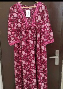 Maroon Floral Kurta Set