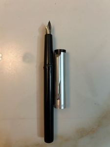 Sleek Silver &amp; Black Ballpoint Pen