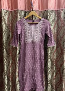 Purple Printed long Kurta ⭐️