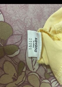 savana pastel yellow lace top