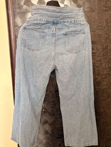 High-Waisted Denim Jeans