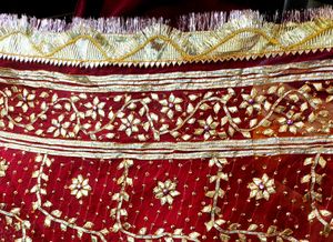 pakistani heavy embroider work kurta garara set
