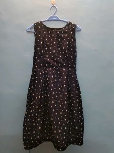 Navy Star Print Fit and Flare Dress