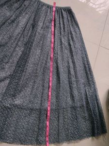 Elegant Grey Lace Skirt