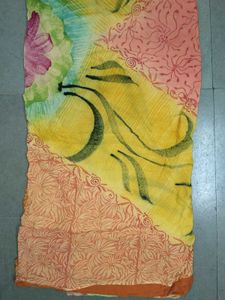 Vibrant Abstract Print Saree