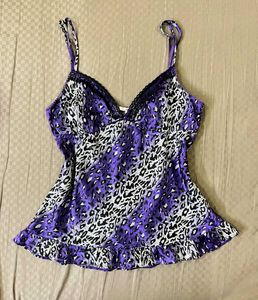 Y2K leopard print satin cami