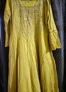 unused Elegant Yellow Kurta Set