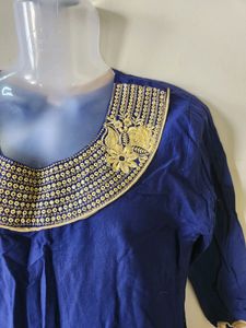 Blue Ethnic Wear Kurta