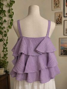 Ruffled Lavender Camisole Top