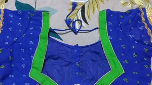 Women's Blue Designer Back Blouse