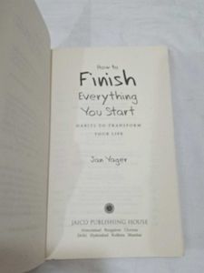 How to Finish Everything You Start Book