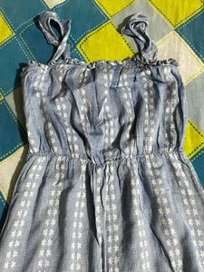 Blue Striped Jumpsuit