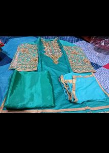 Heavy Work Party Wear Unstitched Dress Material