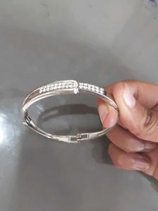 Sparkling Silver-Tone Bangle Bracelet