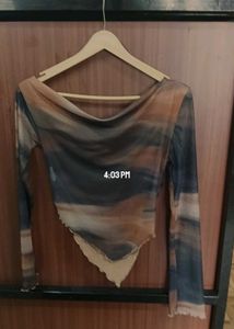 Abstract Print Mesh Top