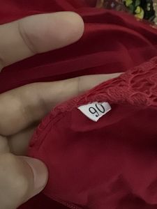 girls Red Lace Dress