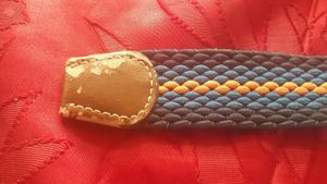Girls Fashion Braided Belt Blue-Orange Colour