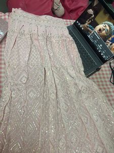 Elegant Pink Chikankari Lehenga Set