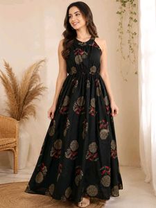 Elegant Black Ethnic Gown Unused
