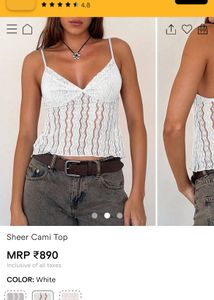 Sheer Lace Cami Top