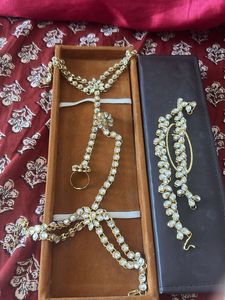Beautiful Kundan  Hand  Set with ring