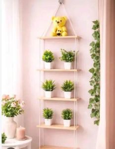 Boho Hanging Shelf Decor 🪵