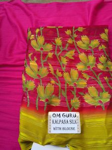 Maroon Floral Print Saree