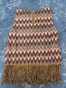 Fringe Detail Sleeveless Top
