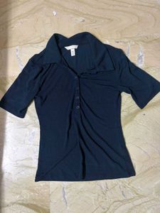 H&M  Collared Button-Up Top