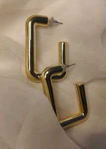 Chunky Gold Square Hoop Earrings