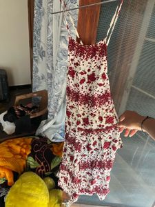 Floral Print Spaghetti Strap Dress