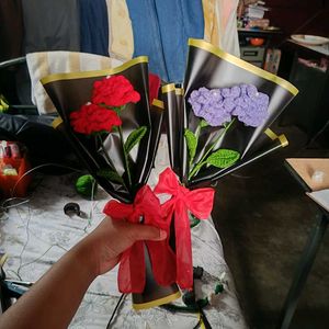Crocheted Flower Bouquets