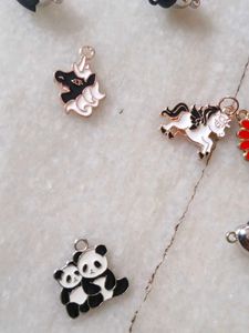 Cute Panda &amp; Flower Charms