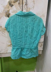 Beautiful Teal Embroidered shirt