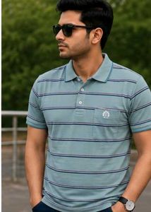 Men's Striped Polo T-Shirt