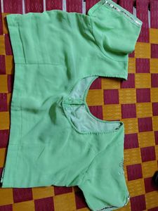 Light Green Blouse with Sequins