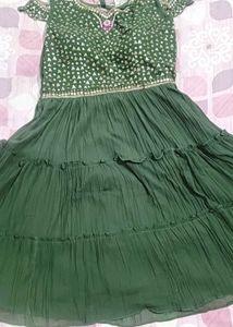 Mehendi Green Peplum Sharara Set