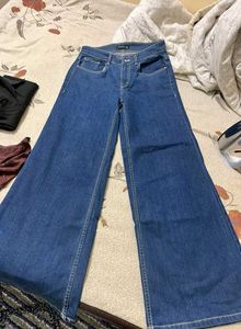 Wide Leg flared Denim Jeans