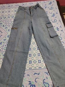 Light Wash Cargo Jeans