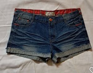 Denim cutoff shorts low, size:32-25