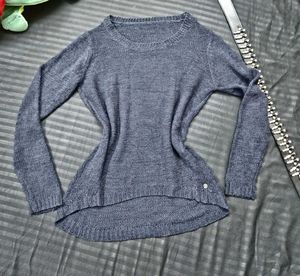 Vintage Cozy Dark GREY Knit Sweater