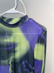Trendy Mesh Long Sleeve Top