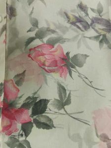Sheer Floral Button-Up Blouse