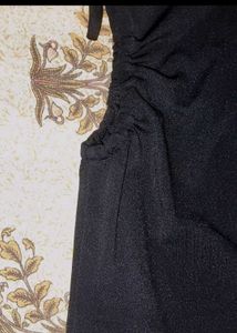 Chic Black Ruched Sleeveless Top