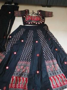 Black Embroidered Lehenga Choli Set