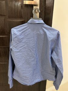 Classic Blue Striped Button-Up Shirt