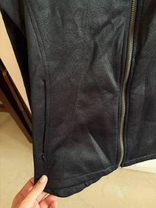 Black Embroidered Zip Jacket