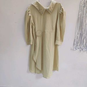 Elegant Light Yellow Dress