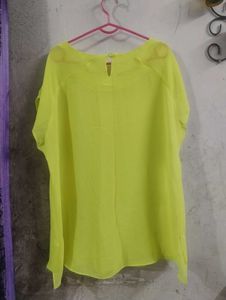 Bright Yellow Flowy Tunic Top