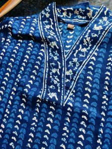Stylish Blue Printed Kurta